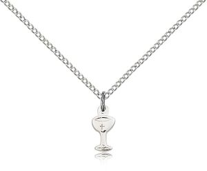 Sterling Silver Chalice Medal Pendant" itemprop="image