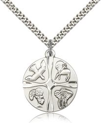 Sterling Silver Christian Life Medal Pendant" itemprop="image