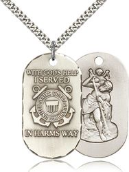 Sterling Silver Coast Guard Medal Pendant" itemprop="image