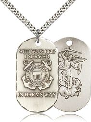 Sterling Silver Coast Guard Medal Pendant" itemprop="image