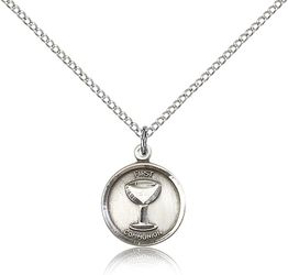 Sterling Silver Communion Medal Pendant" itemprop="image