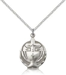 Sterling Silver Communion Medal Pendant" itemprop="image