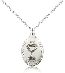 Sterling Silver Communion Medal Pendant" itemprop="image