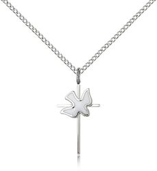 Sterling Silver Cross / Holy Spirit Medal Pendant" itemprop="image