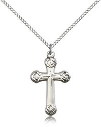 Sterling Silver Cross Medal Pendant" itemprop="image