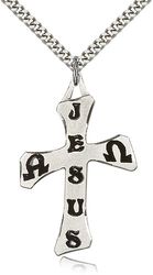 Sterling Silver Cross Medal Pendant" itemprop="image