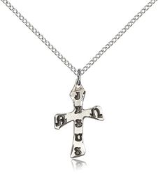 Sterling Silver Cross Medal Pendant" itemprop="image