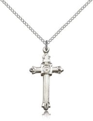 Sterling Silver Cross Medal Pendant" itemprop="image