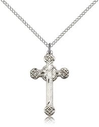 Sterling Silver Cross Medal Pendant" itemprop="image