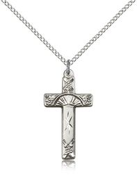 Sterling Silver Cross Medal Pendant" itemprop="image