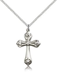 Sterling Silver Cross Medal Pendant" itemprop="image