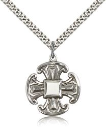 Sterling Silver Cross Medal Pendant" itemprop="image