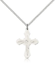 Sterling Silver Cross Medal Pendant" itemprop="image