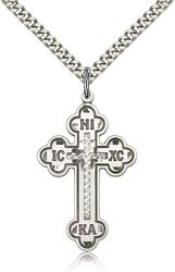 Sterling Silver Cross Medal Pendant" itemprop="image