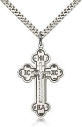 Sterling Silver Cross Medal Pendant" itemprop="image