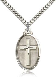 Sterling Silver Cross Medal Pendant" itemprop="image