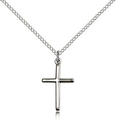 Sterling Silver Cross Medal Pendant" itemprop="image