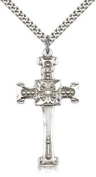 Sterling Silver Cross Medal Pendant" itemprop="image