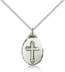 Sterling Silver Cross Medal Pendant" itemprop="image