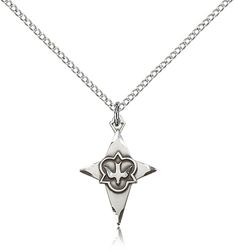 Sterling Silver Cross Medal Pendant" itemprop="image