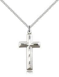 Sterling Silver Cross Medal Pendant" itemprop="image