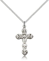 Sterling Silver Cross Medal Pendant" itemprop="image