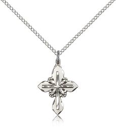 Sterling Silver Cross Medal Pendant" itemprop="image