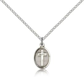 Sterling Silver Cross Medal Pendant" itemprop="image