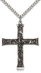 Sterling Silver Cross Medal Pendant" itemprop="image