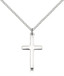 Sterling Silver Cross Medal Pendant" itemprop="image