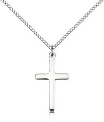 Sterling Silver Cross Medal Pendant" itemprop="image