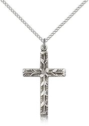 Sterling Silver Cross Medal Pendant" itemprop="image