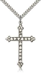 Sterling Silver Cross Medal Pendant" itemprop="image