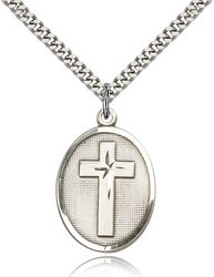 Sterling Silver Cross Medal Pendant" itemprop="image