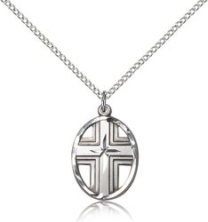 Sterling Silver Cross Medal Pendant" itemprop="image