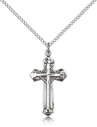 Sterling Silver Cross Medal Pendant" itemprop="image