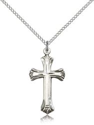 Sterling Silver Cross Medal Pendant" itemprop="image