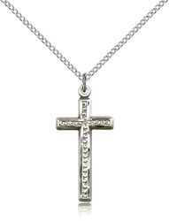 Sterling Silver Cross Medal Pendant" itemprop="image