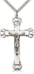 Sterling Silver Crucifix Medal Pendant" itemprop="image