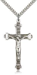 Sterling Silver Crucifix Medal Pendant" itemprop="image