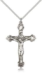 Sterling Silver Crucifix Medal Pendant" itemprop="image