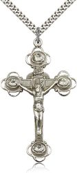 Sterling Silver Crucifix Medal Pendant" itemprop="image