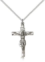 Sterling Silver Crucifix Medal Pendant" itemprop="image