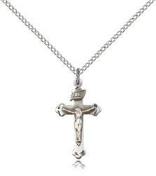 Sterling Silver Crucifix Medal Pendant" itemprop="image