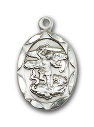 Sterling Silver Crucifix Medal Pendant" itemprop="image