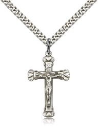 Sterling Silver Crucifix Medal Pendant" itemprop="image