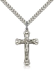 Sterling Silver Crucifix Medal Pendant" itemprop="image