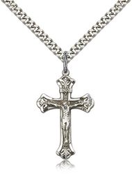 Sterling Silver Crucifix Medal Pendant" itemprop="image