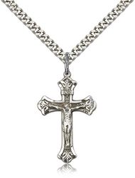 Sterling Silver Crucifix Medal Pendant" itemprop="image