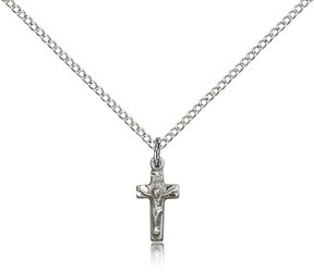 Sterling Silver Crucifix Medal Pendant" itemprop="image